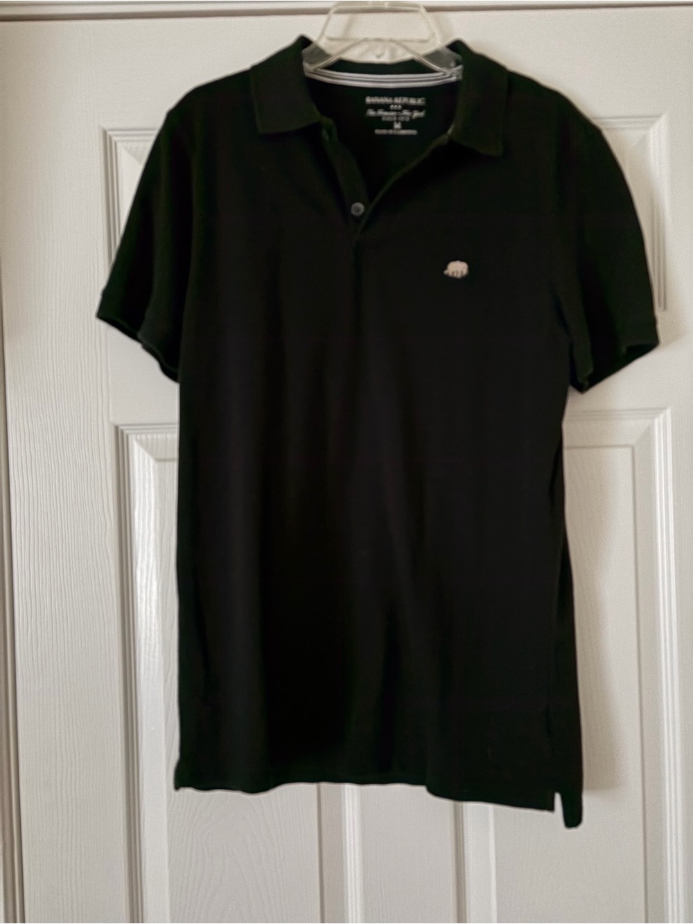 Banana Republic Black Polo Shirt with Small White Logo